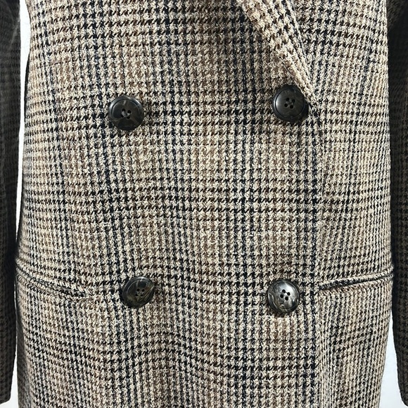 Louben Wool Blend Houndstooth Academia Womens Blazer Size 8 Old Money Equestrian - Picture 5 of 16